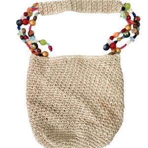 Women Shoulder Handbag ColorFul Beaded Handle